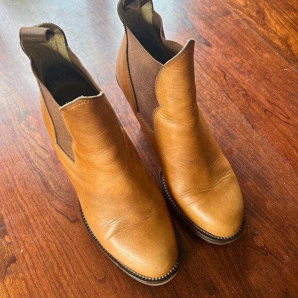 Acne Studios Star Bootie Camel Colored Leather Boots- Size 37 (US 7) - Picture 1 of 11